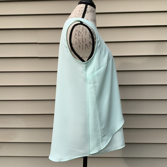Apt 9 Sleeveless Ruffled Overlay - Moonlight Jade - Picture 7 of 15